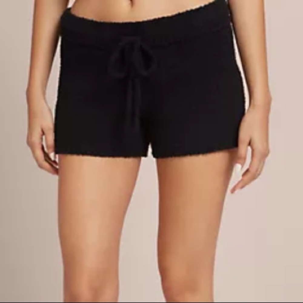 NWT choice of cozy fuzzy black or gray drawstring shorts - Picture 4 of 11